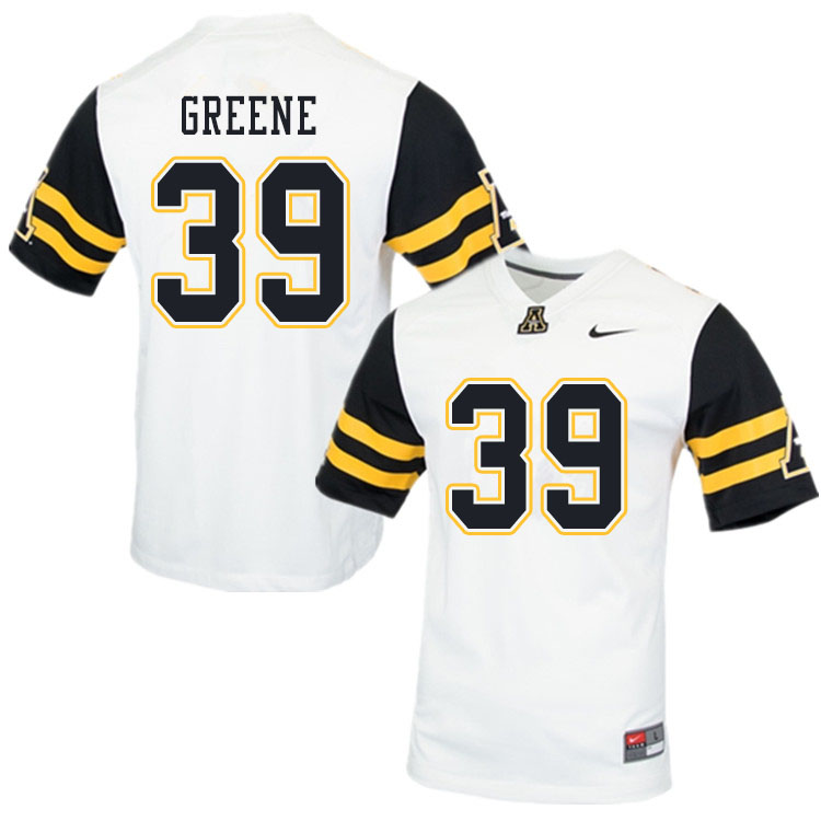 Men #39 Jackson Greene Appalachian State Mountaineers College Football Jerseys Sale-White